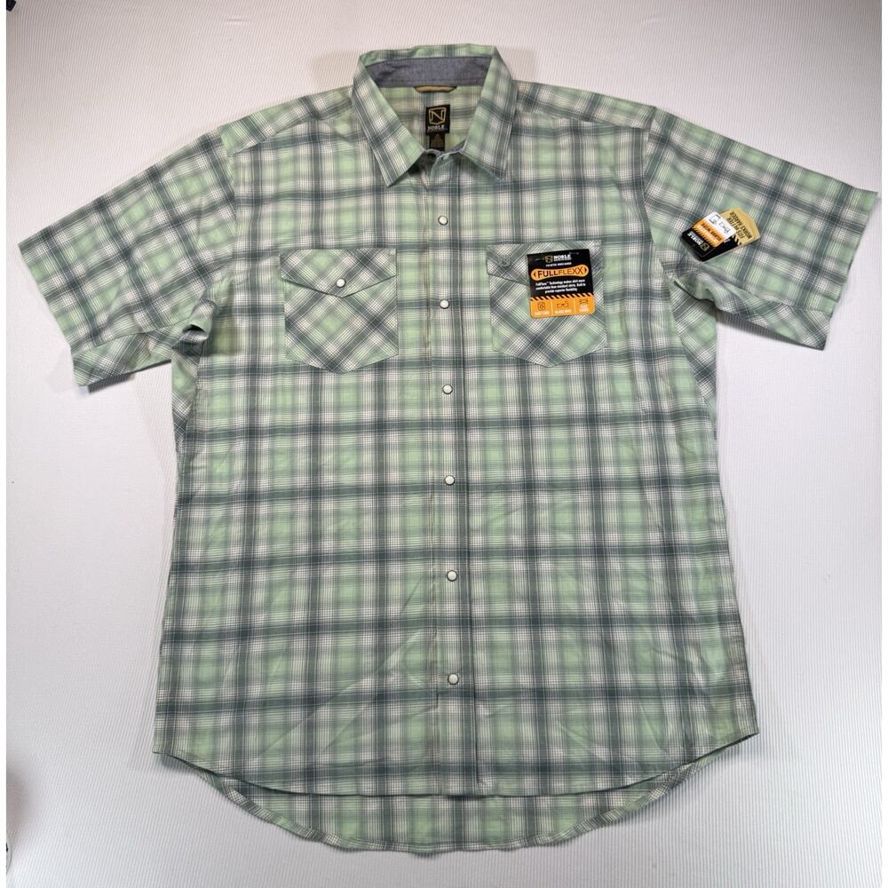 Noble Outfitters FullFlexx Plaid Western Shirt Mens XL Tall Snap Front NWT